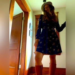 Blue Origami made in India dress